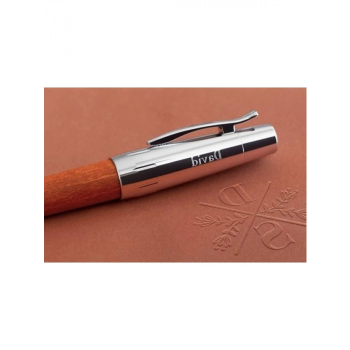 Krom/Ahşap Roller Kalem - Kahverengi