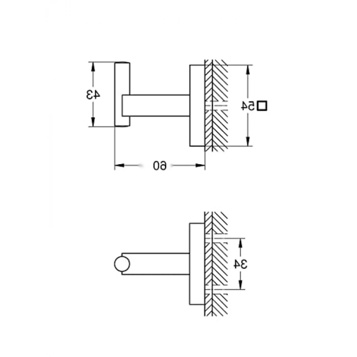 Krom Bornoz Askısı - Duş ve Banyo Aksesuarı