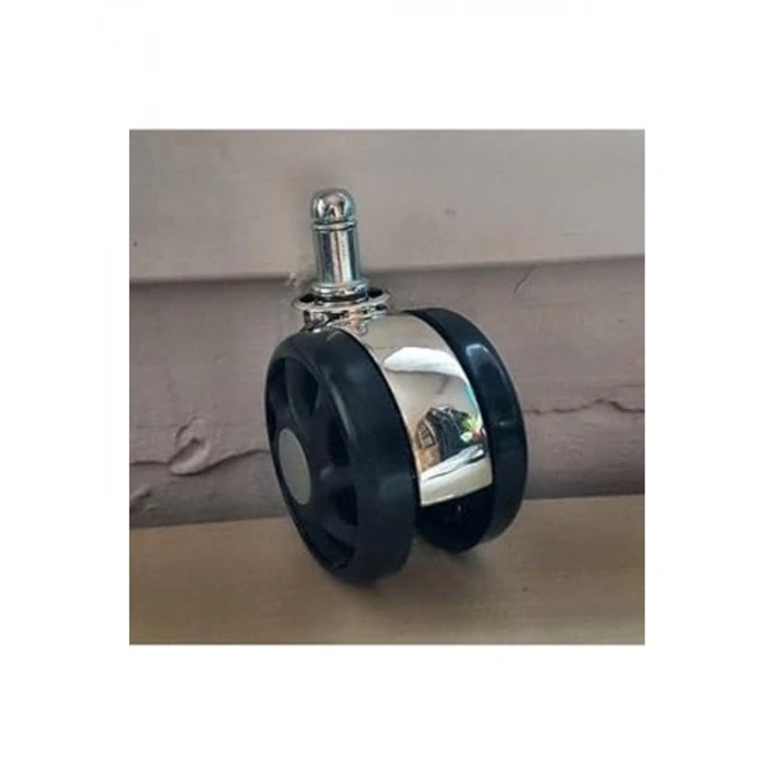 Krom Görünümlü 5li Ofis Koltuk Tekerleği Seti