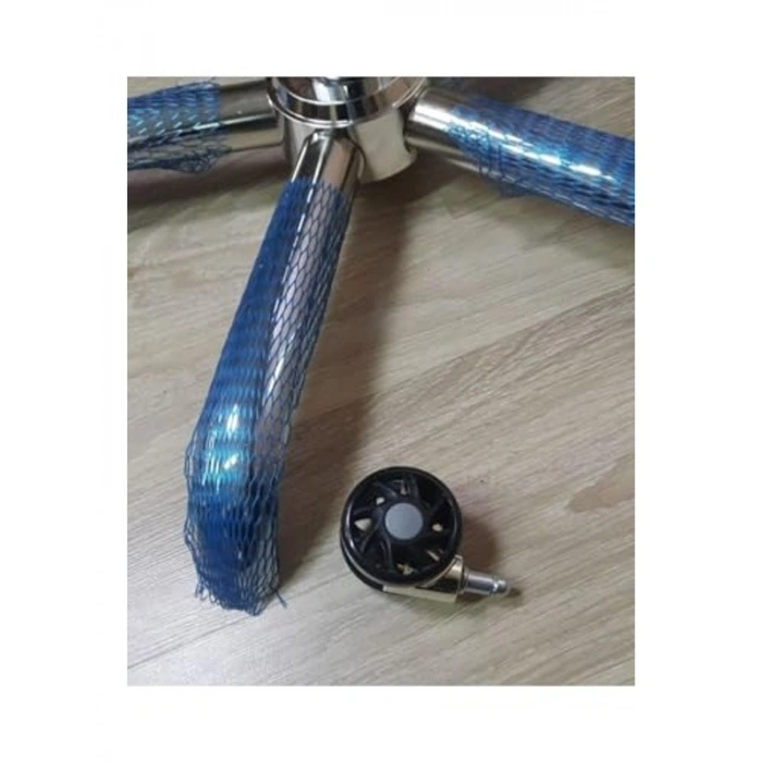 Krom Görünümlü 5li Ofis Koltuk Tekerleği Seti