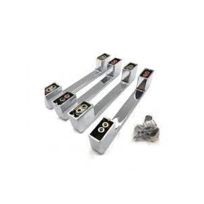 Krom Kaplama Cam Duşakabin İçin Kare Kulp - 140mm, 150mm, 160mm