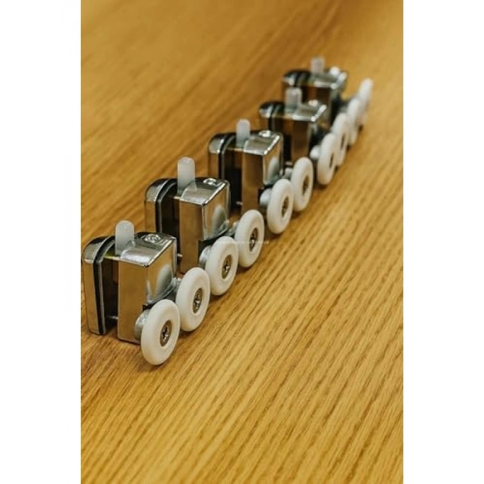 Krom Kaplama Duşakabin Tekerlek Seti, 8’li Takım