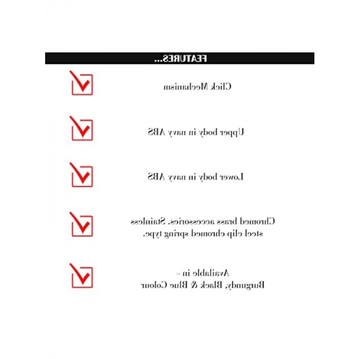 Krom Kaplama Lacivert Tükenmez Kalem