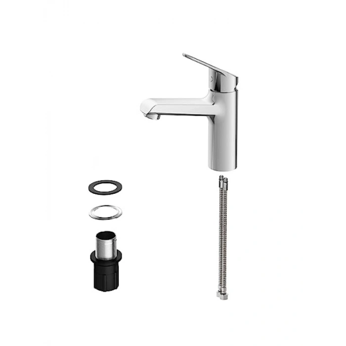 Krom Kaplama Lavabo Bataryası - 124 mm Çıkış Ucu