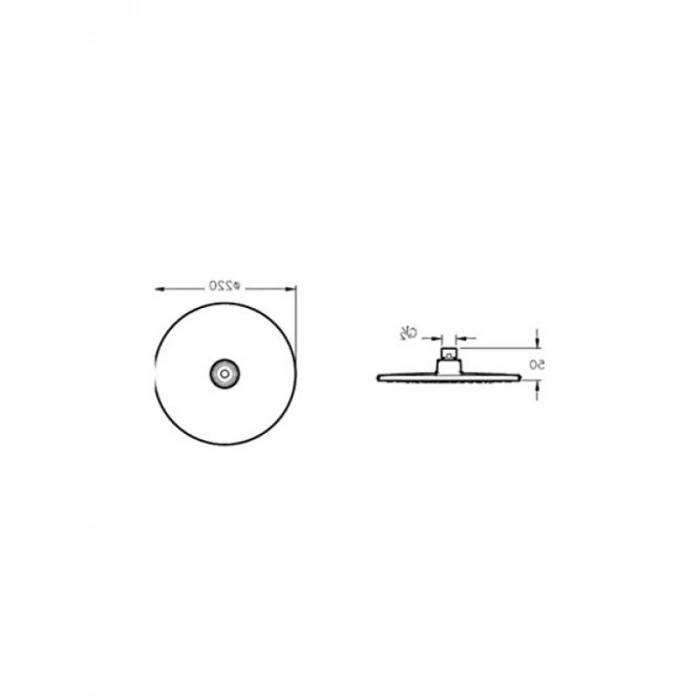 Krom Kaplama Mafsallı Duş Başlığı - 220 mm Çap