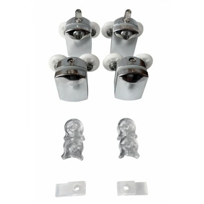 Krom Kaplama Metal Cam Duşakabin Tekerleği 4lü Set