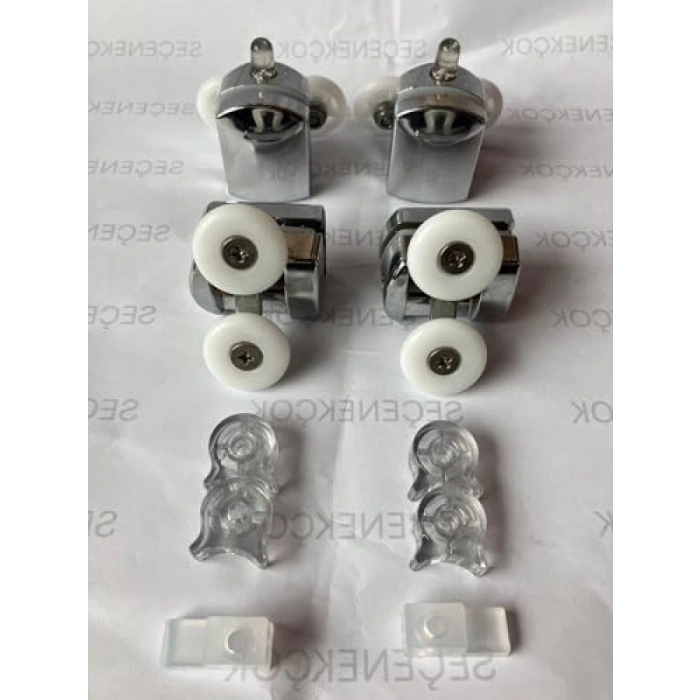 Krom Kaplama Metal Cam Duşakabin Tekerleği 4lü Set
