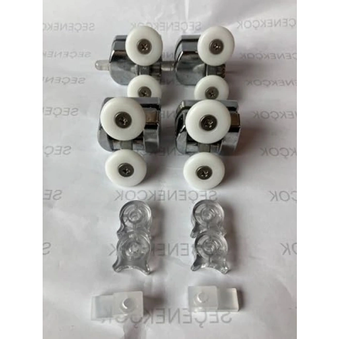 Krom Kaplama Metal Cam Duşakabin Tekerleği 4lü Set
