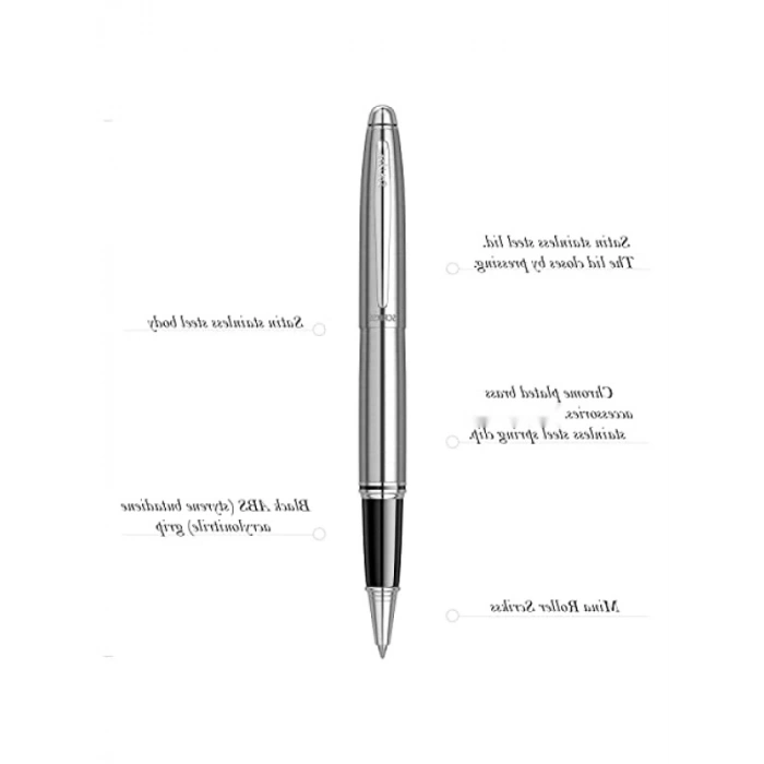 Krom Kaplama Roller Kalem - Paslanmaz Çelik Gövde
