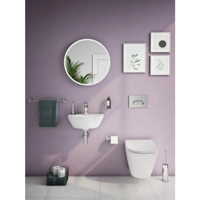 Krom Lavabo Bataryası - 120 mm Çıkış Ucu, 90 mm Yükseklik