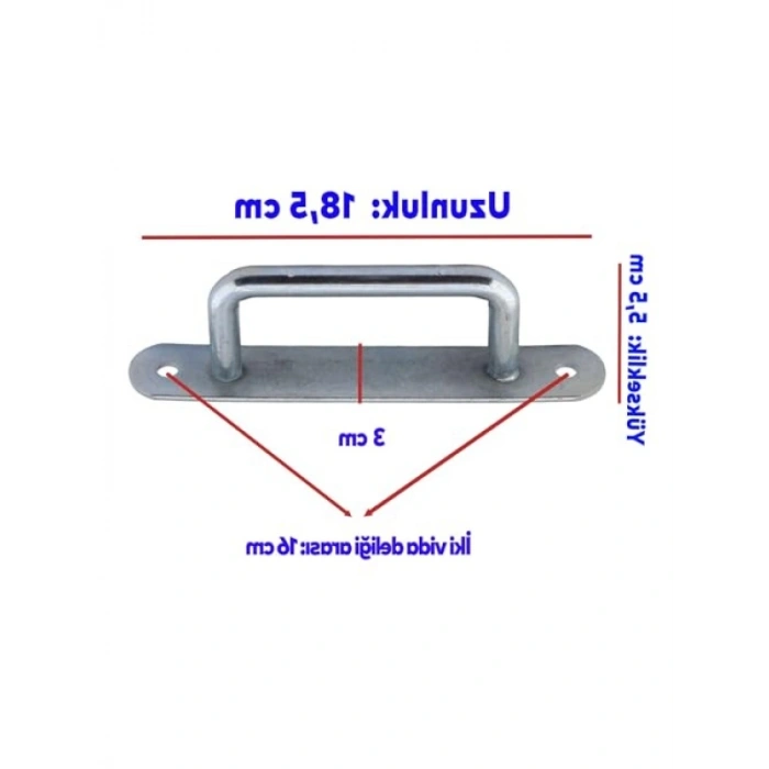 Krom Metal Çekme Kolu 18,5 cm Kapı Tutamağı