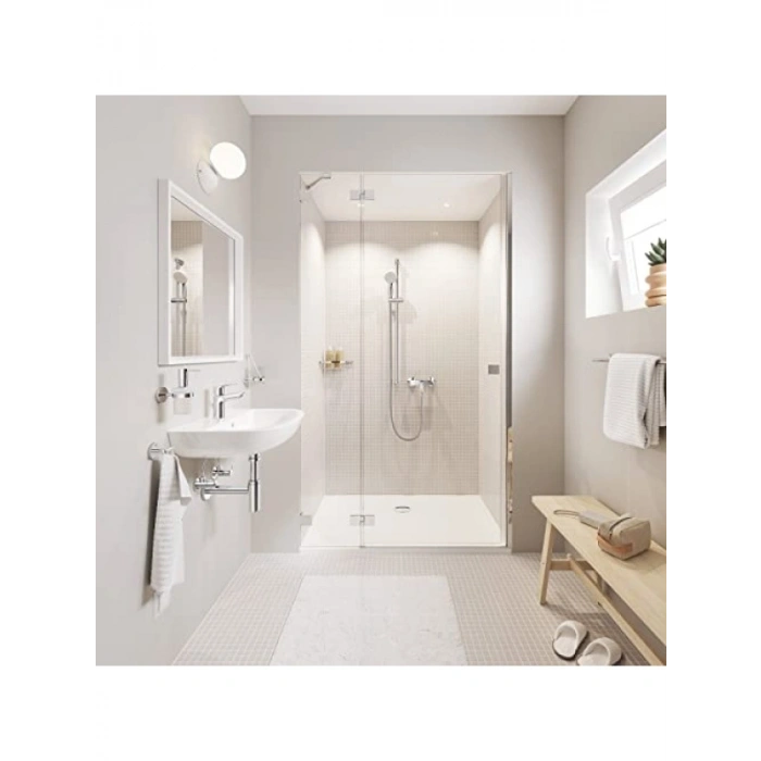 Krom Renkli Köşe Duş Sepeti - Pratik Duş Rafı