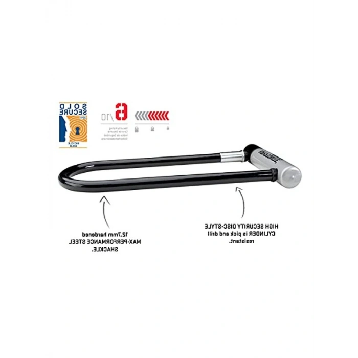 KryptoLok Long Sleeve (10 x 29, 2 cm) bisiklet kilidi, gümüş, 10 x 29,2 cm