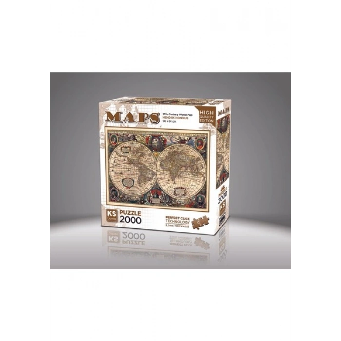 KS Games 17TH Centruy World Map 2000 Parça Puzzle