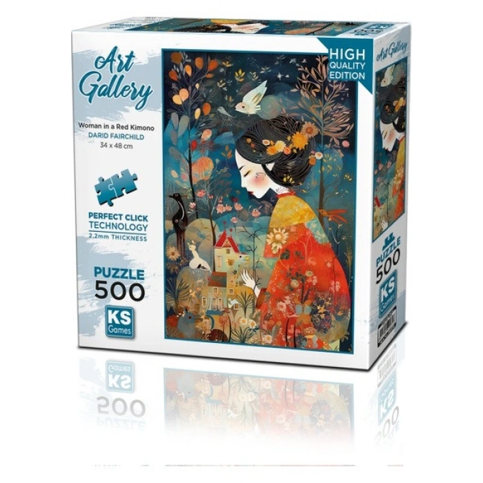 KS Games A Woman In Red Kimono 500 Parça Puzzle