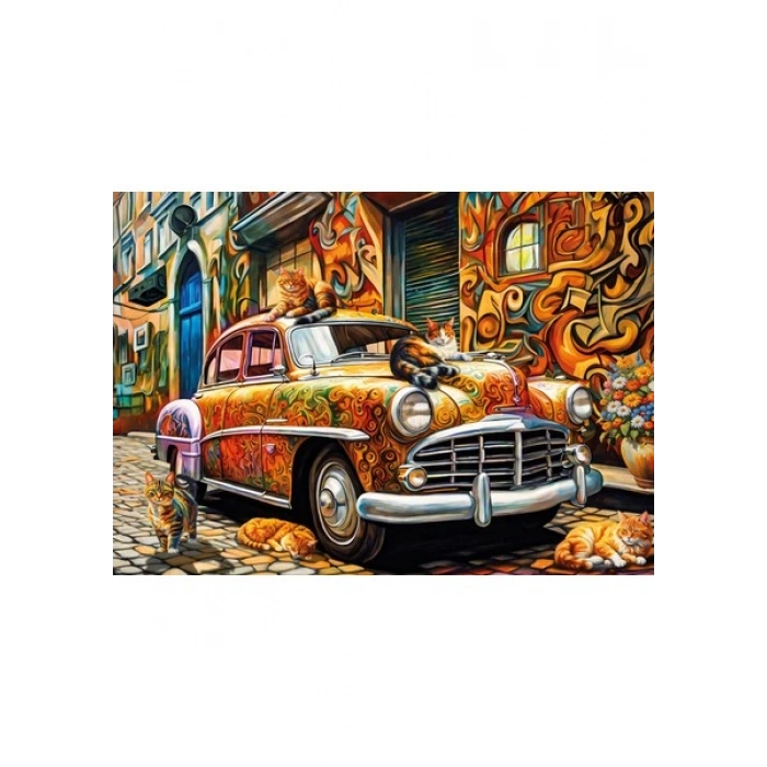KS Games Cats On The Car 500 Parça Puzzle