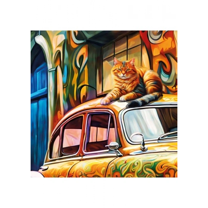 KS Games Cats On The Car 500 Parça Puzzle