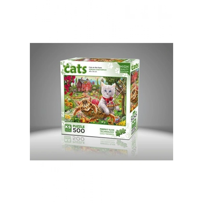 KS Games Cats On The Farm 500 Parça Puzzle