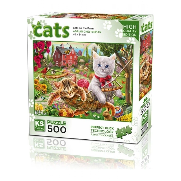 KS Games Cats On The Farm 500 Parça Puzzle