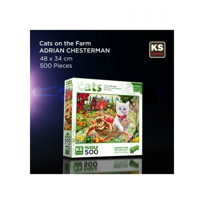 KS Games Cats On The Farm 500 Parça Puzzle