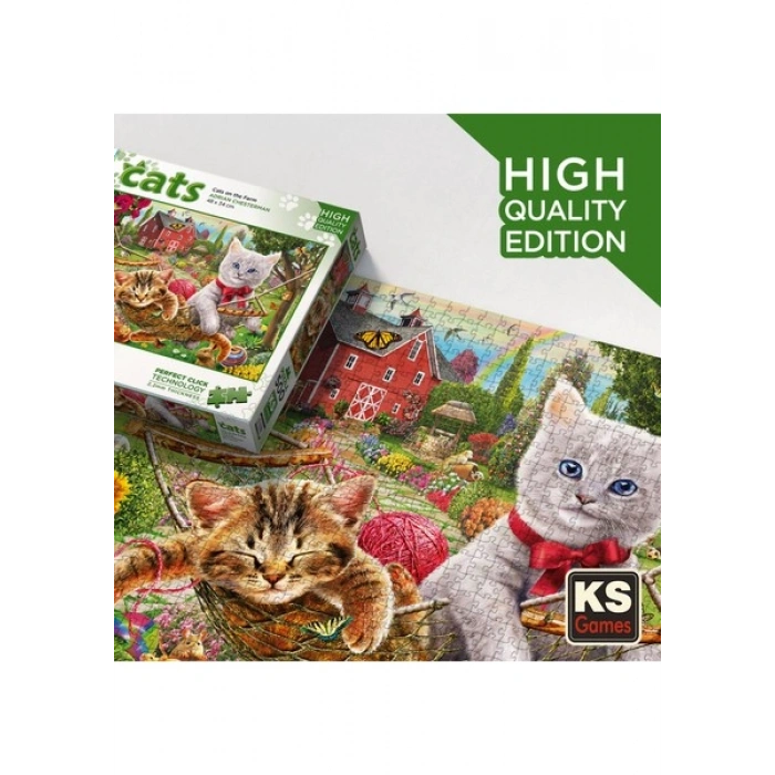 KS Games Cats On The Farm 500 Parça Puzzle