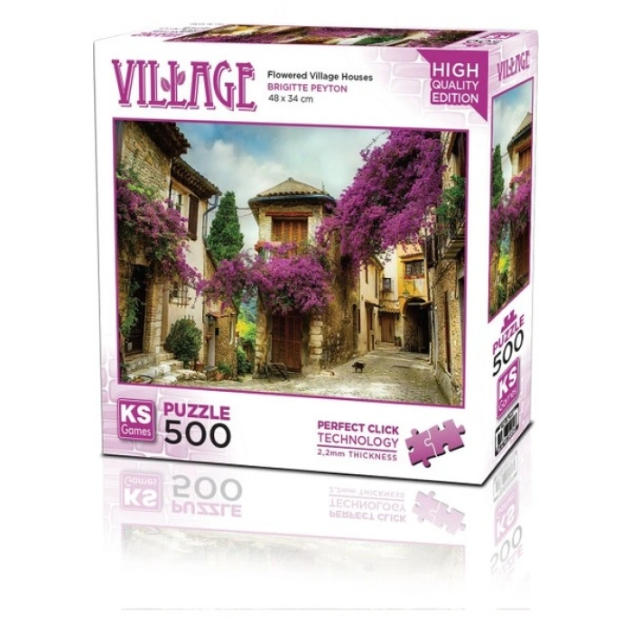 KS Games Flowered Village House 500 Parça Puzzle