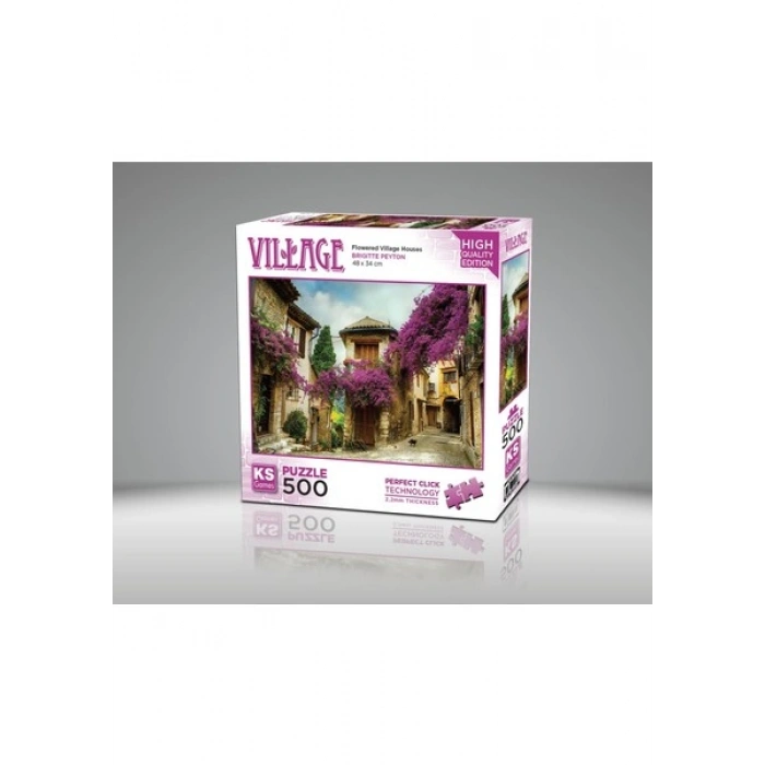 KS Games Flowered Village House 500 Parça Puzzle