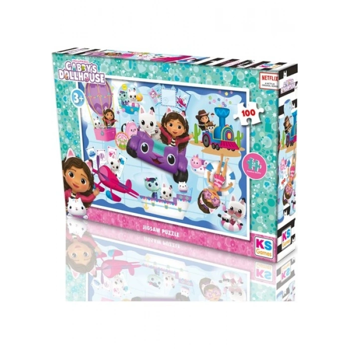 Ks Games Gabbys Dollhouse 100 Parça Puzzle