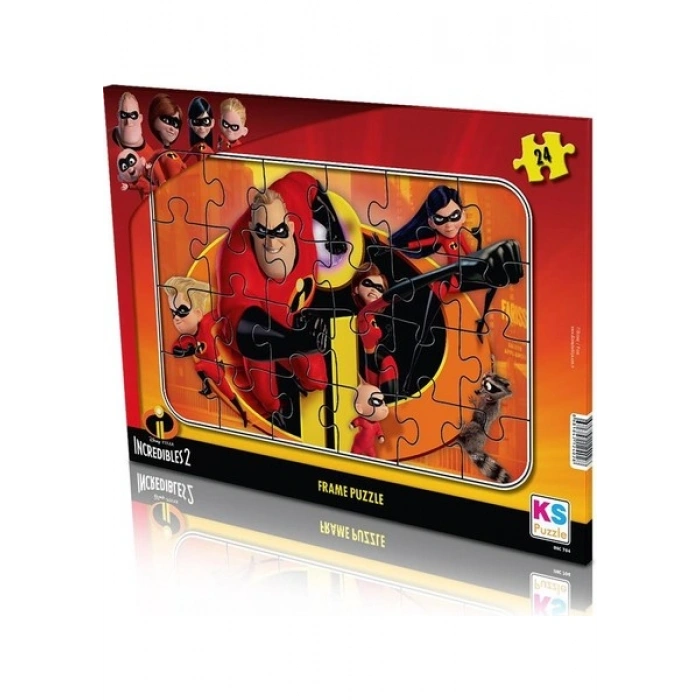 KS Games Incredibles Family İnanilmaz Aile 2 Frame Puzzle 24Lü