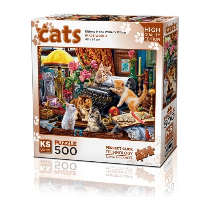KS Games Kittens In The Writer#s Office 500 Parça Puzzle