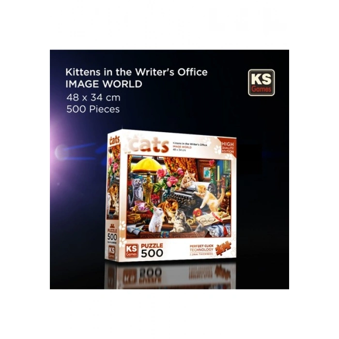 KS Games Kittens In The Writer#s Office 500 Parça Puzzle