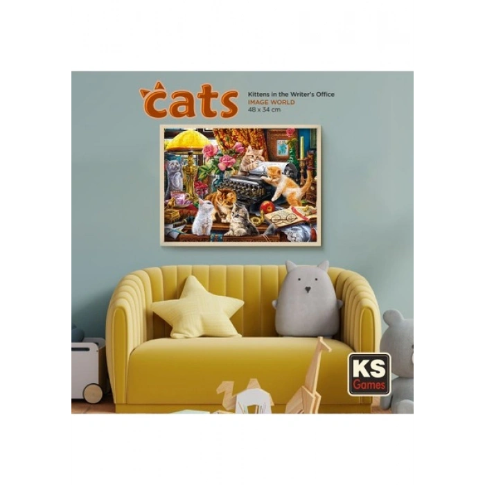 KS Games Kittens In The Writer#s Office 500 Parça Puzzle