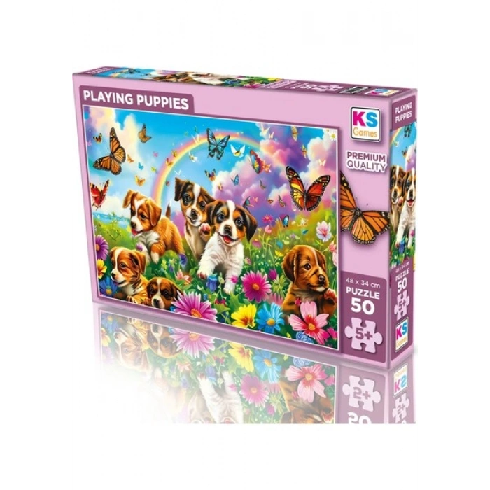 Ks Games Playing Puppies 50 Parça Puzzle