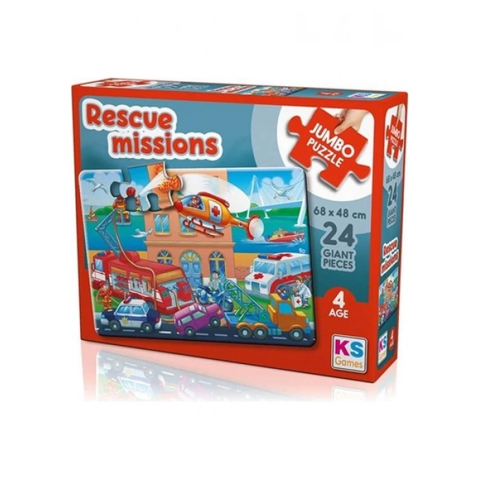 KS Games Rescue Missions Jumbo Puzzle 24 Parça