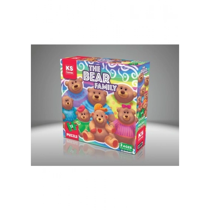 KS Games The Bear Family Pre School Puzzle 12 Parça