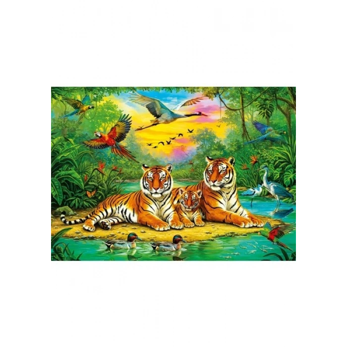 Ks Games Tiger Family 50 Parça Puzzle