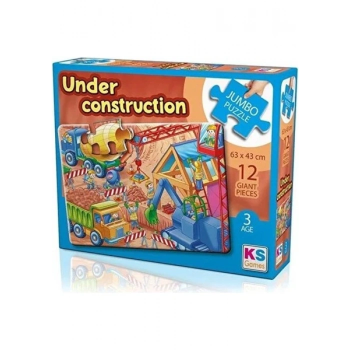 KS Games Under Construction Jumbo Puzzle 12 Parça