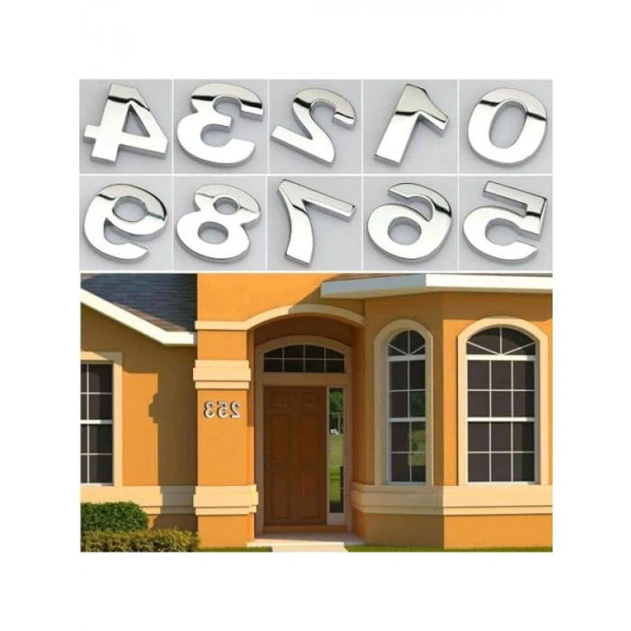 Küçük Boy Yapışkanlı Kapı Numarası - 50 mm