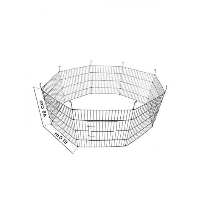 Küçük Irk Köpek ve Tavşanlar İçin 8 Parça Panel Çit 61x48 cm
