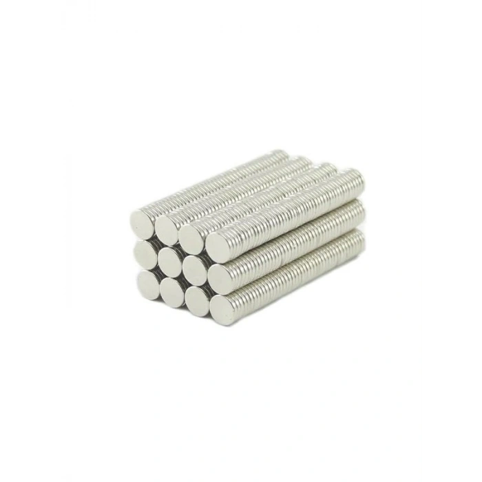 Küçük Yuvarlak 5 mm Çap Mıknatıs, 100 Adet, Kalınlığı 1 mm, Çok Amaçlı Kullanım