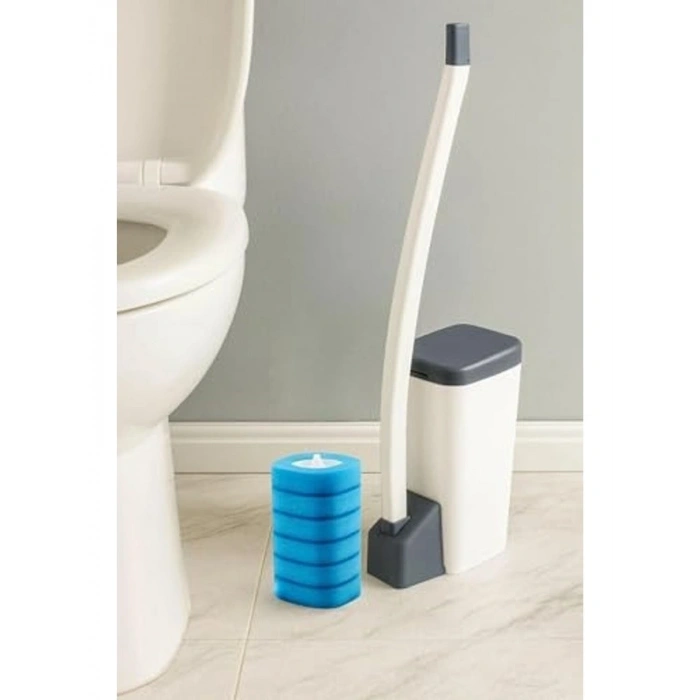 Kullan At Sünger Başlıklı Temizlik Seti, Deterjanlı Tuvalet Fırçası