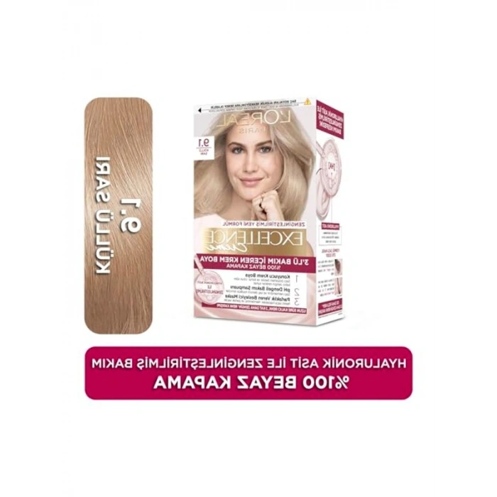 Küllü Sarı Saç Boyası, 9.1 Renk Seçeneği