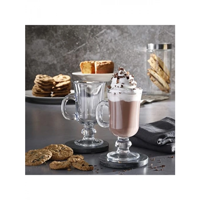 Kulplu 230 ml Cam Bardak - 2 Parça Set