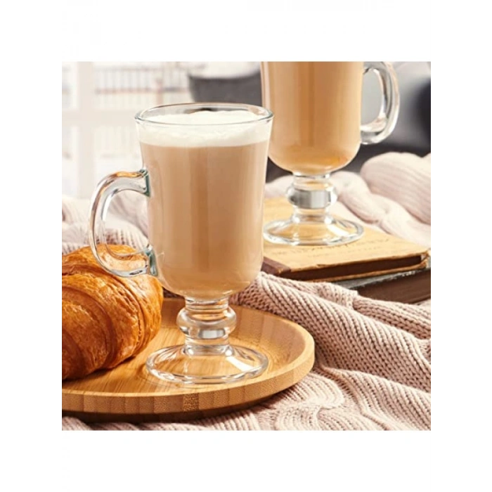 Kulplu 230 ml Cam Bardak - 2 Parça Set