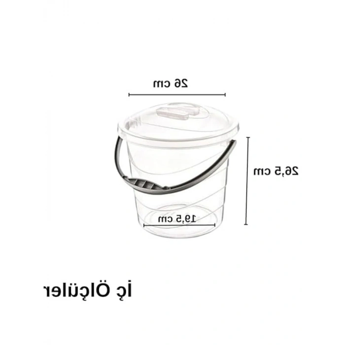 Kulplu Plastik Su Kovası, 10 Litre Kapasite ile Pratik Kullanım