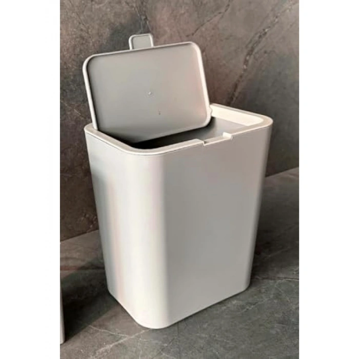 Kum Beji Renkli Modern Flip Çöp Kovası