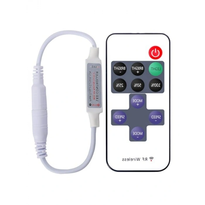 Kumandalı Şerit LED Dimmer Kontrol Cihazı, 12 Amper