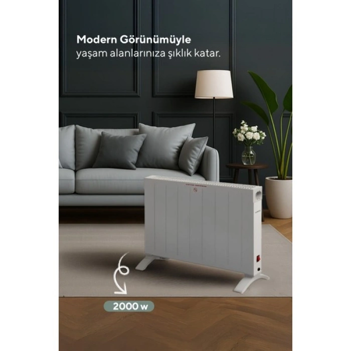 Kumtel Beyaz Konvektör Isıtıcı 2000W HC-2930