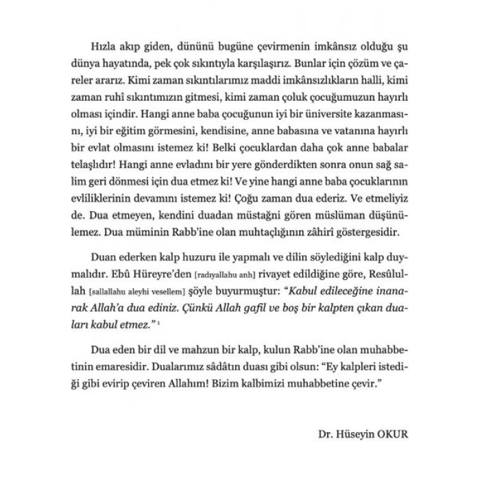 Kuranı Kerim ve Hadisi Şeriflerden Dualar - Hüseyin Okur