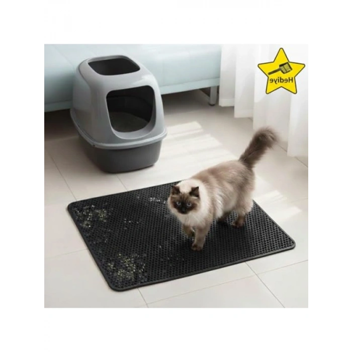 Kürek ve Elekli Kedi Tuvalet Önü Paspası Set 60 x 43 cm